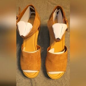 Tan Espadrille Wedge Sandals
